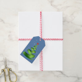 Gnistrande grön banderoll julgran presentetikett