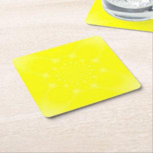 Gnistrande Gul Underlägg Papper Kvadrat