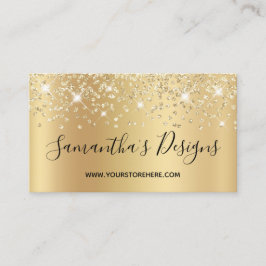 Gnistrande Guld Konfetti Glitter Ombre Webbutik Visitkort