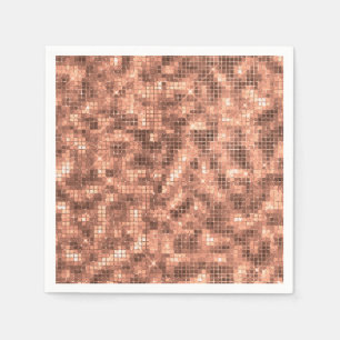 Gnistrande Guld Lyxig Glitter Glamoröst Pailletter Pappersservett