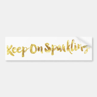 Gnistrande Guld Suddig Glitter Bokeh Citat Bildekal