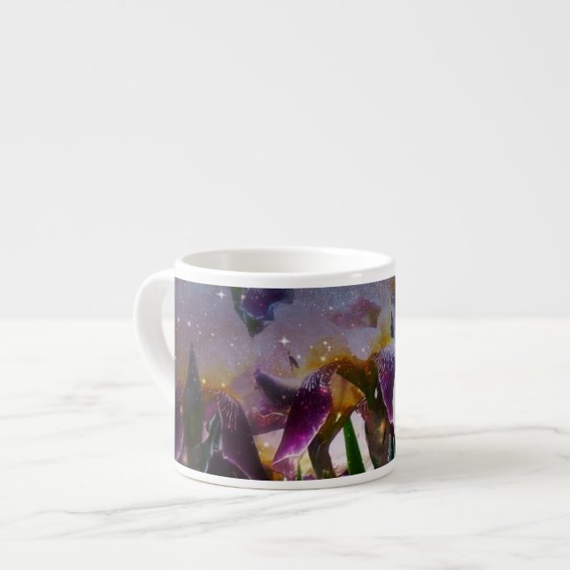 Gnistrande iris espressomugg (Framsida vänster)