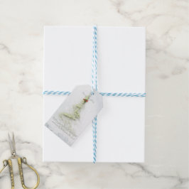 Gnistrande julgran presenttaggar  presentetikett