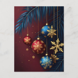 ❄️ Gnistrande julgransprydnad skönhet 🎄 Festiv Vykort