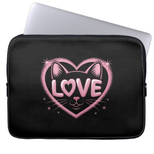 Gnistrande kattkärlek laptop fodral