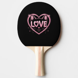 Gnistrande kattkärlek pingisracket