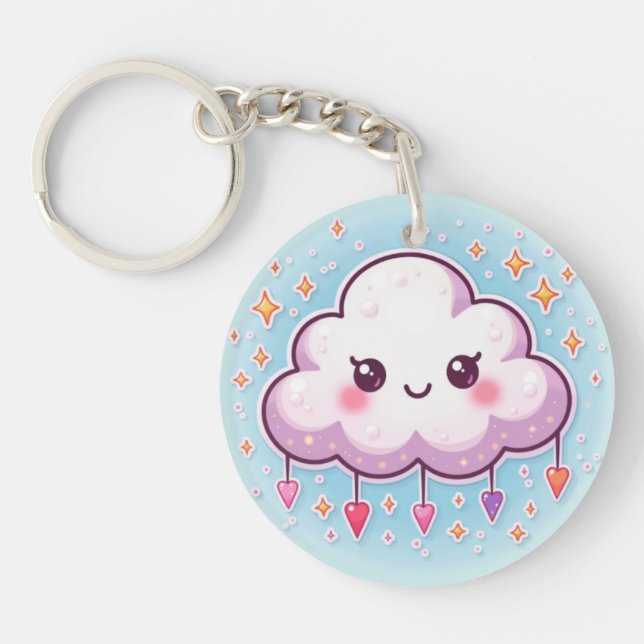 Gnistrande Leende Moln – Kawaii Pastell (Framsidan)