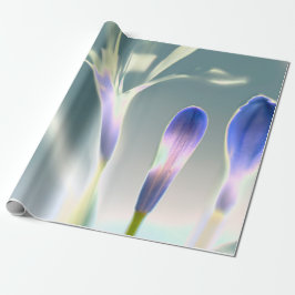 Gnistrande lila blomsterdesign presentpapper