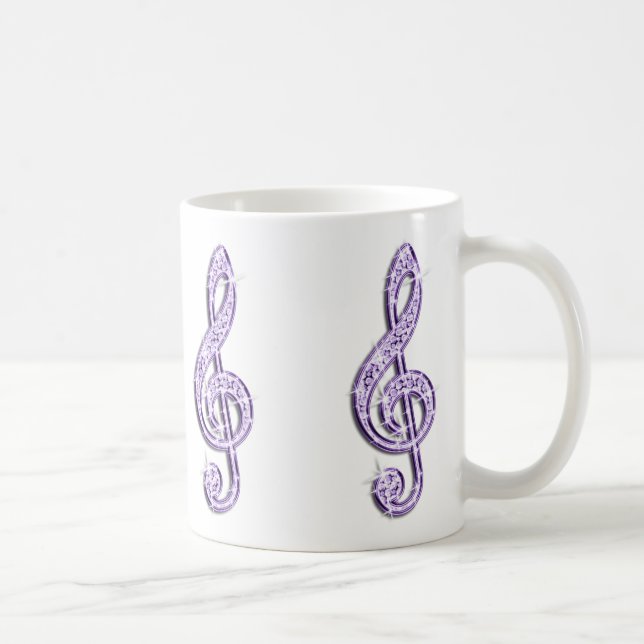 Gnistrande lila not kaffemugg (Höger)