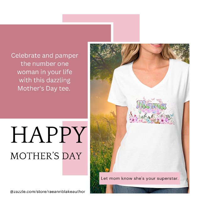 Gnistrande Mama Morsdags T-Shirt (Skapare uppladdad)