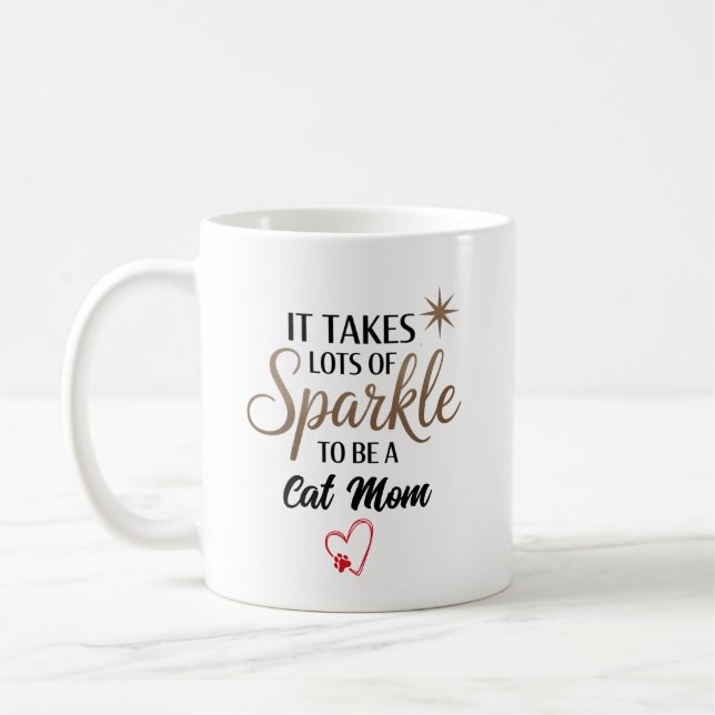 ✨ Gnistrande present till kattmamma Kaffemugg (Vänster)