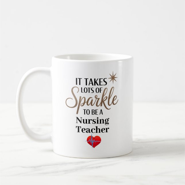 Gnistrande present till sjuksköterskelärare kaffemugg (Vänster)
