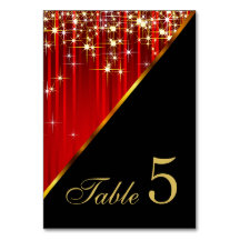 Gnistrande röda stjärnljus - Bordnummer