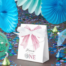 Gnistrande Rosa Coquette-slöja 1:a Presentaskar