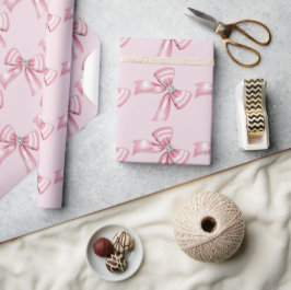 Gnistrande Rosa Coquette-slöja 1:a Presentpapper