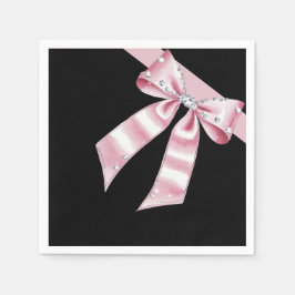 Gnistrande Rosa Coquette-smycke Pappersservett