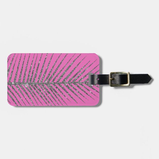 Gnistrande rosa glitter  bagagebricka (Horisontell Framsida)