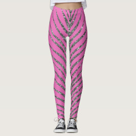 Gnistrande rosa glitter leggings