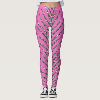 Gnistrande rosa glitter leggings