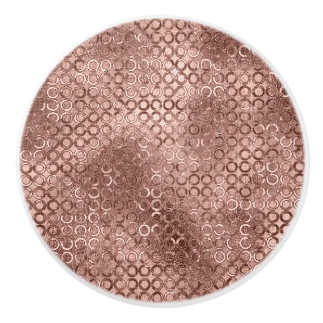 Gnistrande rosa guld cirklar rosa lyx gnist knopp (Framsidan)