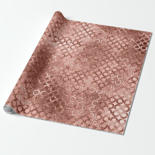 Gnistrande Rosa Guld Cirklar Rosa Lyx Gnist Presentpapper