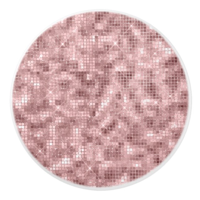 Gnistrande rosa guld lyxig glans flickaktig knopp (Framsidan)