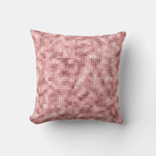 Gnistrande rosa guld rosa lyx gnist flickaktig kudde