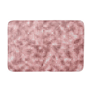 Gnistrande Rosa Guld Rosa Lyx Gnistra Tjejig Badrumsmatta