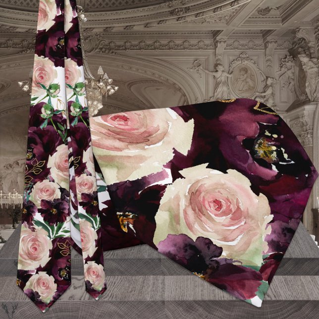 Gnistrande rosé Bordeaux Desdemona rosbröllop Slips (Skapare uppladdad)