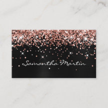 Gnistrande roséguld glitter svart folie