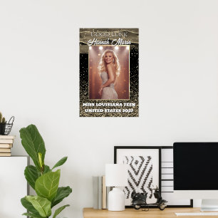 Gnistrande sand anpassad tävling dörr banner poster