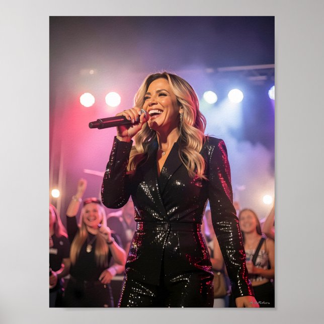 Gnistrande scen eufori konsertmusikaffisch poster (Framsidan)