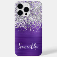 Gnistrande Silver Glitter Amethyst Glam Namn