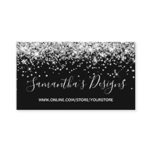 Gnistrande Silver Glitter Webbshop Svart