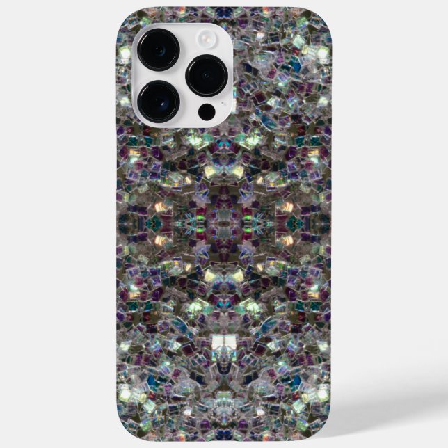 Gnistrande silvermosaik Mandala bling abstrakt (Baksida)