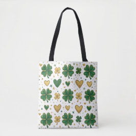 Gnistrande St. Patricks mönsterdesign Tygkasse