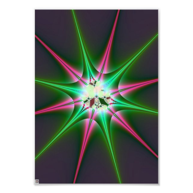 Gnistrande stjärna fototryck (Framsidan)