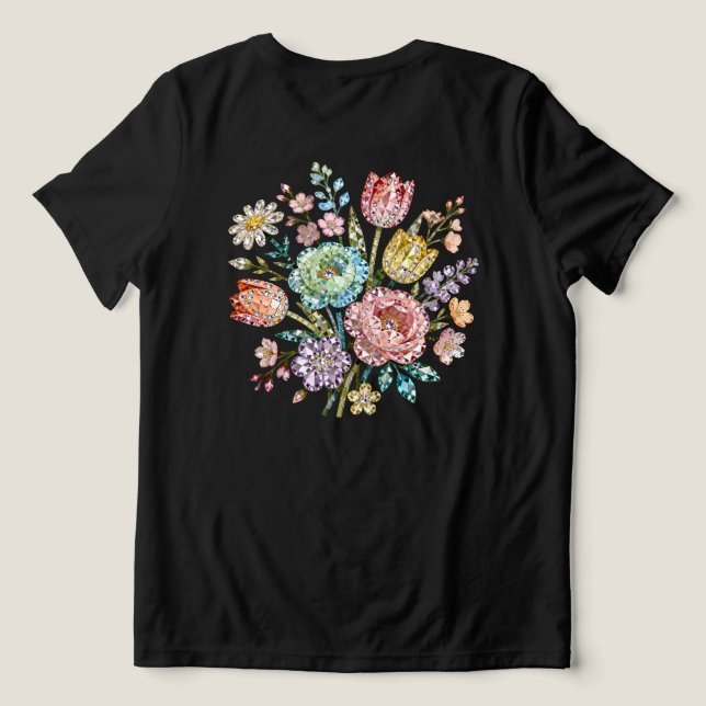 Gnistrande vårbukett t shirt (Design baksida )