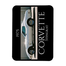 Gnistrande vit '75 Corvette Magnet