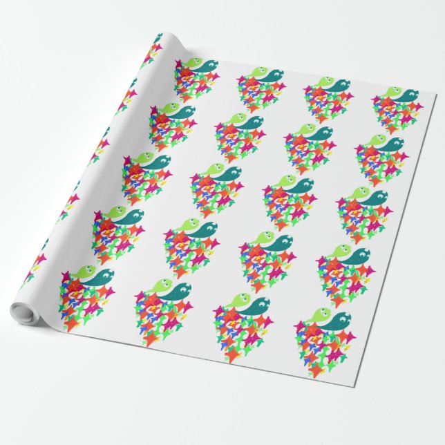 Gnistrande Yeti-monster Presentpapper (Utrullad)