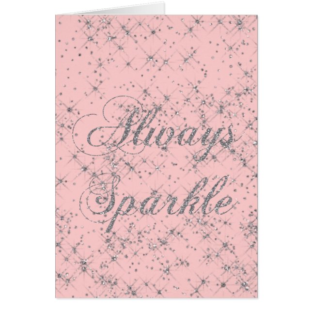 Gnistrasilverglitter Hälsningskort (Framsidan)