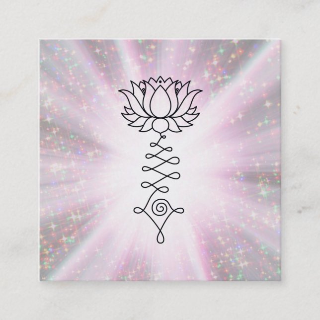 *~*gnistrastrålar som läker Reiki Fyrkantigt Visitkort (Framsida)