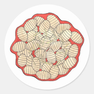 Gnocchi Italienska Cuisineet Food Potato Dumpling Runt Klistermärke