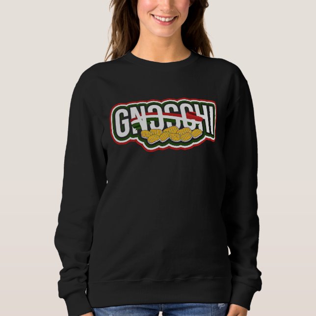 GNOCCHI  Italy Noodles Pasta and Tomato Sauce T Shirt (Framsida)