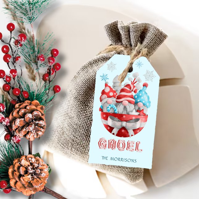 Gnoel Gnoel Cute julgrupe Presentetikett (Skapare uppladdad)