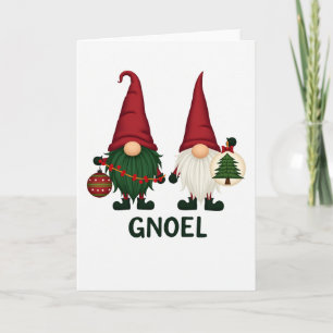 Gnoel Gnome Pun Funny julkort Helgdag Kort