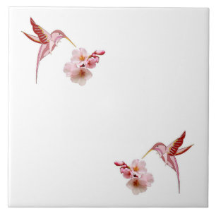 Gnola fåglar & körsbärblommar Trivet Kakelplatta