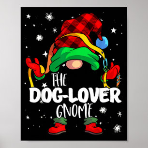 Gnom Älskare Rödröta Randig Matchande Familj Poster