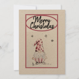 Gnom för Helgdag Julkort