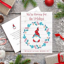 Gnom för Helgdagar Cute Elf Blommigt Utandning Rus Helg Vykort